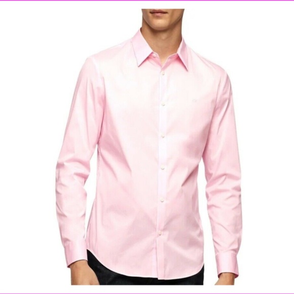 Calvin Klein | Men's Soft Pink Dress Shirt size 16 - Picture 1 of 9